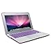GMYLE(R) Hard Case Frosted for MacBook Air 11 inch - 4 in 1 Rubberized (Rubber Coated) Hard Case Cover - Soft Sleeve Bag and Silicon Keyboard Protector - Clear LCD Screen Protector (Deep Purple)