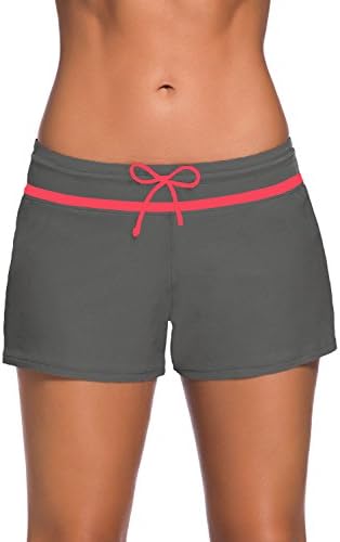 Burkshires Women’s Comfortable Swim Boardshort Waistband Swimsuit Bottom