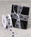 Sheer White Organza Ribbon with Black Paw Prints 1 1/2