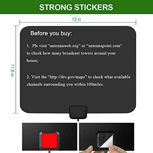 [Newest]Indoor Amplified HD Digital TV Antenna up to 100+ Miles Range -PACOSO HDTV Antenna with Ampl - //coolthings.us