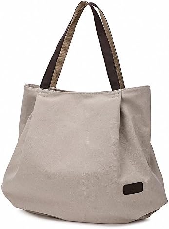 Fashion Leisure Travel Canvas Bag Shoulder Bag Tote Bag Purse Cosmetic Bag Novelty (Beige)