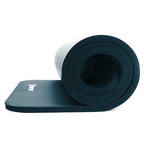 Incline Fit High Density Extra Thick & Long Comfort Foam Exercise Yoga Mat for Pilates, Fitness & Workout with Carrying Strap, 72" x 24" x 3/5", Midnight Blue - Thumbnail 3