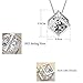Cat Eye Jewels 925 Sterling Silver Cubic Zirconia Crystal Diamond Square Fidget Cube Pendant Necklace for Women Girls
