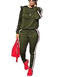 Fashion Casual Ruffle Sleeve Crew Neck Sweatshirt