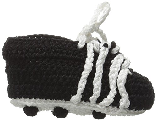 Jefferies Socks Baby-Boys Soccer Cleats Crochet Bootie, Black, Newborn