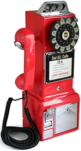 Mountable 18" Red Rotary Pay Phone