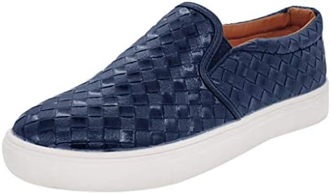 Kauneus Womens Round Toe Weave Casual Loafers Flat Pumps Slip-on Comfy Lazy Shoes Solid Walking Shoes