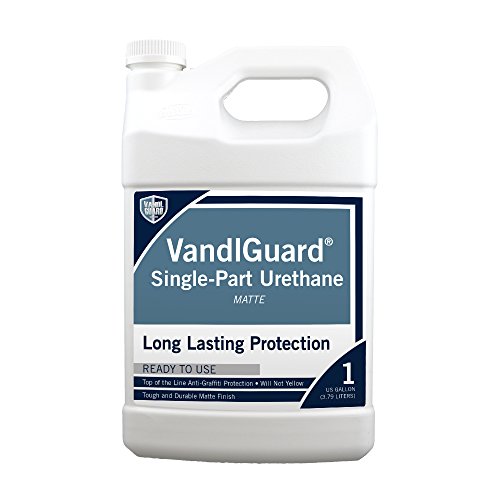 Click Here to See More Images Rainguard International VG-7022 Vandlguard Single-Part Urethane Matte Finish 1 gal Anti-Graffiti Permanent Non-Sacrificial Barrier Coating – CONCRETE, Block, Brick, Stucco, Wood, Clear