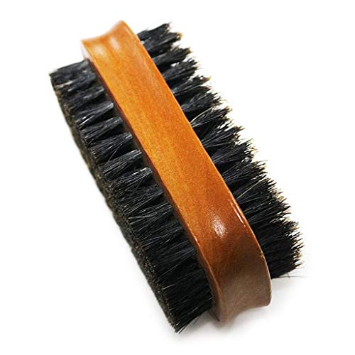 Double Sided Wild Boar Bristle Pig Hair Shoe Brush Solid Wood PU Leather Polishing Cleaning Shoes Care Tool - Thumbnail 5