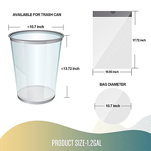FORID Small Drawstring Trash bags 1.2 Gallon Plastic Garbage Bags 240