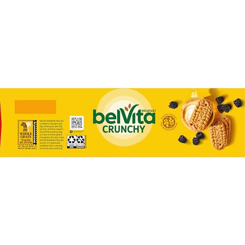 BELVITA BREAKFAST BARS BISCUITS, CRANBERRY ORANGE, 8 PACKS (4 BISCUITS PER PACK)