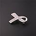 U7 Women Decoration Jewelry Platinum Plated CZ Inlaid Breast Cancer Awareness Pink Ribbon Brooch