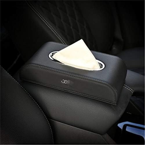 Xiao tianlong Car Black Genuine Leather Napkin Box Tissue Case Holder for Audi