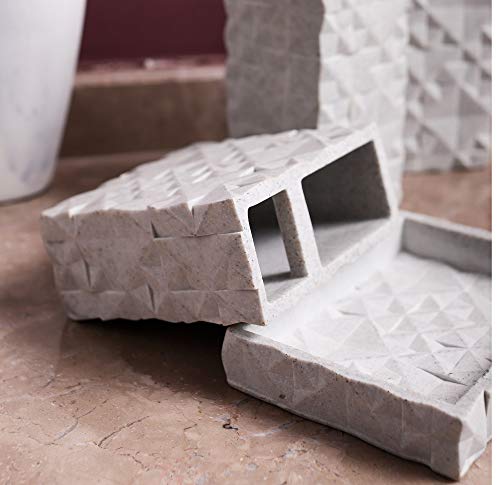 Hymmah Bathroom Accessories Set,Toothbrush Holder,Farmhouse Bathroom Decor,4 Pcs Resin Gift Set Apartment Necessities…