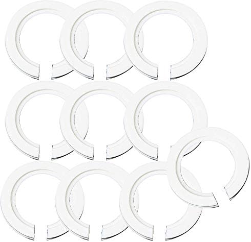 Pingenaneer 10 Pcs Plastic E27 To E14 Lampshade Fixed Snap Ring Lamp Socket Reducing Ring Adapter Washer for Socket Screw Bulbs, Bayonet Cap Lampholders