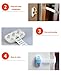 Baby Safety Cabinet Locks Willceal 8 Pack Double Insurance Adjustable Child Safety Latch for Cabinet,Refrigerator,Drawer,Toilet,etc. (Grey)
