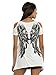 Buankoxy Women's Casual Short Sleeve Cold Shoulder Loose Fit T-Shirt