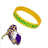 Wizard Purple Leaf Pin Wizard Green and Yellow Bracelet