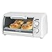 BLACK+DECKER TRO420 4-Slice Toaster Oven, White
