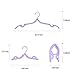 12PCS Folding Travel Hangers - 3 Section Design, Collapsing Clothing Hangers, Space Saving and Lightweight for Easy Carrying and Storing - Strong Plastic and Aluminum Alloy Rivets (Pack of 12)
