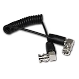 CineCoil BNC to BNC 10" Right Angle Coil Based HD-SDI Cable, 30AWG Gauge