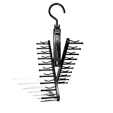 Tie Rack Hanger - the Original Necktie Cross Hanger from Aristocrat - 20 Tie Holders - Tie Rack Hanger with Criss-Cross Design - Closet Organizer
