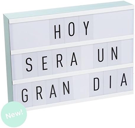 Dcasa - Lightbox Caja de luz A4 color mint con 75 letras .: Amazon.es: Hogar