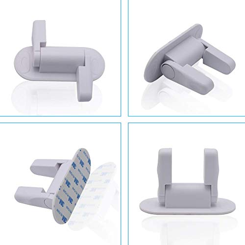 Door Lock for Baby Safety Child Proof Doors Handles Lever Locks Toddler Protector by Slicemall (White, Pack of 2)