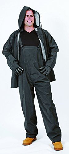 Galeton 11930-XXXL-BK 11930 Repel Rainwear 3 Piece Rain Suit, 0.35 mm PVC, black, 3X-Large