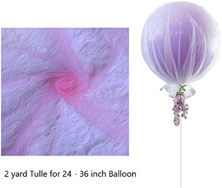 Pink Tulle Balloon Net For 24 - 36 inch Balloons Centerpieces Birthday or Wedding Decoration - 3Pcs/Pack