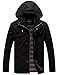 wantdo Men's Warm Casual Military Jacket with Removable Hood