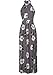 YOMISOY Womens Halter Neck Floral Printed High Waisted Beach Party Maxi Dress