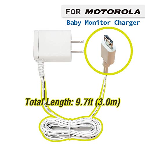 Charger Power Adapter for Motorola Baby Monitor, 9.7 Feet Extra Long Cord, MBP33S MBP36S MBP36XL