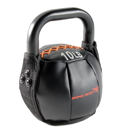 BIONIC BODY by Marcy Soft Kettlebell with Handle for Weightlifting, Conditioning, Strength and core Training
