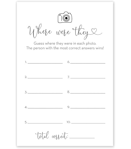 OZTEMETY Wedding Shoe Game Cards - 25 Bridal Shower Game Cards, Minimalist Engagement Party - View #8