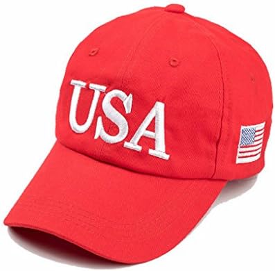 Hot Sale! Cliror 2017 American proud outdoor baseball cap Women Men Fashion Summer Sports Outdoor Casual Camouflage Sun Cap Baseball Hip Hop Hat (Red)