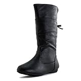 Girls Faux Leather Basic Long Zipper Closure Boots (Toddler/Little Kid)