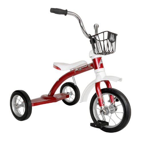 Piranha Firefly Classic Tricycle, for Boys and Girls, Red, 10 inch front wheel