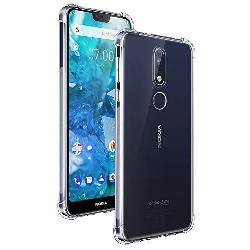 Qoosea Compatible Nokia 7.1 Case Cover Clear