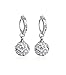Zittop Vintage Filled Crystal Rhinestone Hoop Earrings Womens