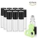 Olilia 5ml Glass Essential Oils Roller Bottles with Stainless Steel Ball 12 Pack, Essential Oils Key included (Transparent)