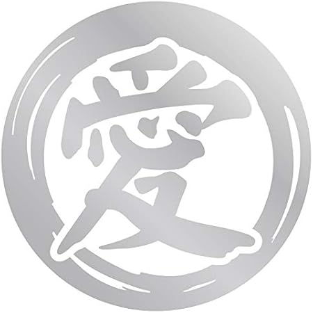 Amazon Co Jp Nc Smile 切文字 一文字 漢字 カッティングステッカー 抱負 目標 決意 を表す 色々使える漢字 楷書体 Mサイズ シルバー Mサイズ 愛 車 バイク