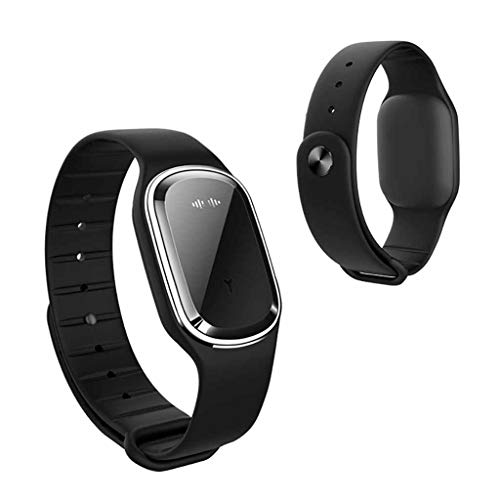 Choosebuy Mosquito Repellent Bracelet, Electronic Ultrasonic Anti Mosquito Bracelet Wristband Pest Repellr for Child Adults- Camping, Hiking, Outdoors, BBQs (Black)
