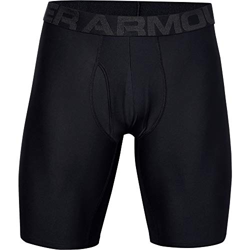 Under Armour Men's Tech 9inch Boxerjock 2Pack , Black (001)/Black