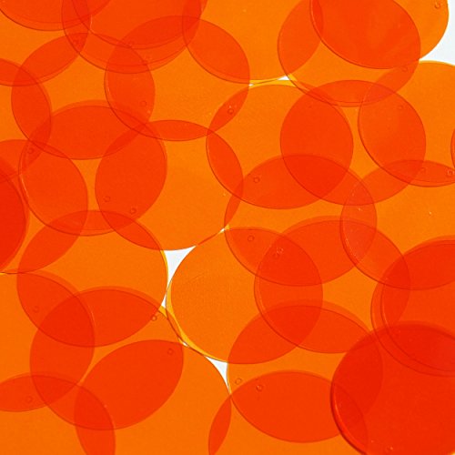 Round Vinyl Shape 30mm Orange Go Go Transparent