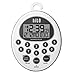 hito Waterproof Shower Clock Timer Alarm Heavy Duty 99H:59M:59S Date Day Indoor Temperature for Bathroom Kitchen Cooking Bedroom Kids Pool Sauna (Gray)