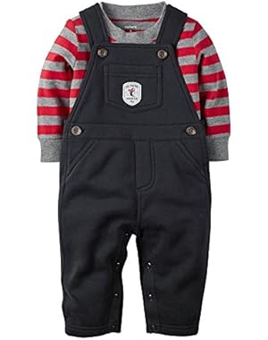 Carters Baby Boys' Striped Overall Set