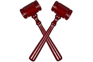 Vaguelly Judge Gavel Solid Wood Mini Auction Hammer Set for Legal Professionals Courtroom Role Play and Judge Accessories