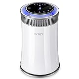 INTEY Hepa Air Purifier - 16-Inch Home Air Cleaner with Auto-Off Timer/Ions Button for Allergy Season - Removes 99.97% Allergens, Dust, Pollen, Smoke, Pet Dander (220 sq.ft/30 m², CADR Rated 140+)