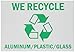 SmartSign - S-7682-EU-07 We Recycle Aluminum / Plastic / Glass Label By | 5